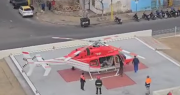 Impactante video: así llegó el helicóptero con el joven accidentado de Jáchal al Hospital Rawson