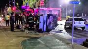 Tuvieron que rescatar a una mujer de un auto tras un accidente en Costanera