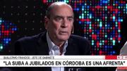 Francos cuestionó el aumento de jubilaciones en Córdoba: “Es una afrenta al Gobierno Nacional”