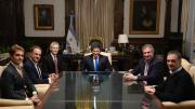 Milei se reunió con Pierpaolo Barbieri y el historiador Niall Ferguson en Casa Rosada