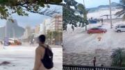 Impresionante ciclón extratropical en Río de Janeiro: los videos de las olas de casi cuatro metros