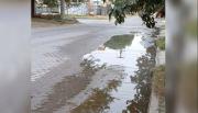 Bº El Bosque: una pérdida de agua mantiene calles anegadas y complica la vida diaria