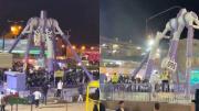 El juego de un parque de diversiones se partió al medio y hay más de 20 heridos