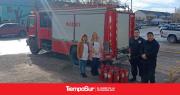 Bomberos realizaron entrega de extintores a establecimientos educativos