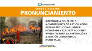 DEFENSORÍA DEL PUEBLO ADVIERTE FALTA DE ARTICULACIÓN INTERINSTITUCIONAL ANTE EL CONARADE Y EXHORTA ACCIONES URGENTES PARA LA PREVENCIÓN Y ATENCIÓN DE INCENDIOS FORESTALES