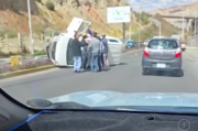 Conductor se duerme al volante y provoca accidente en La Paz