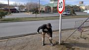 Colocan señalética vial en avenida San Martín