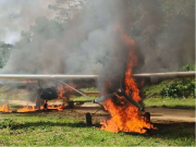 Apure: FANB destruyó pista clandestina, 2 aeronaves y laboratorio para el procesamiento de drogas