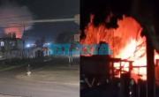 Una casilla se incendió en Los Hornos: su dueño tuvo quemaduras y se salvó de milagro