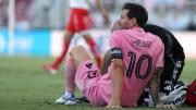 Messi sólo duró diez minutos en la cancha