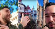 Video: dos influencers que viajan por el mundo llegaron a La Plata y quedaron “sin palabras”