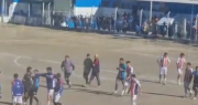 El video de los enfrentamientos entre jugadores en el partido de Marquesado y Peñarol