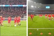 River y San Martín, listos para el inicio del partido en el Estadio Único (VIDEO)