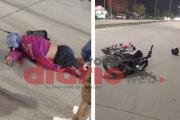 Hallan a motociclista inconsciente y ensangrentado sobre Av. Lugones