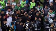 Gritos, insultos y piñas con la Policía: batalla campal en el clásico entre Almirante Brown y Chicago