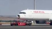 En Madrid aterrizó de emergencia un avión de Iberia tras chocar a un pájaro