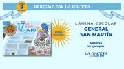 Una nueva lámina escolar para homenajear al General San Martín