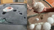 Tormenta de granizo azota Wyoming: bolas de hielo del tamaño de pelotas de béisbol causan daños en la ciudad