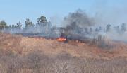 VIDEO. Incendio en Grand Bourg: investigan un foco ígneo en una cancha de fútbol