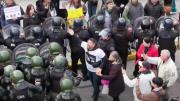 Movilización contra el veto a la Ley de Discapacidad: activaron el protocolo antipiquetes