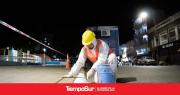 Se ejecuta un plan nocturno de mantenimiento y mejoramiento en el centro de la ciudad
