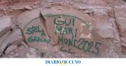 Los turistas que hicieron graffitis en Mendoza pagaron una multa de más de $2 millones