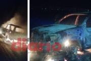 Se le incendió la camioneta y alcanzó a bajar a tiempo: la destrucción fue total