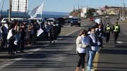 Paro y planfleteada docente en la Ruta 3