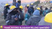 Trabajadores de Sak'a Churu retoman bloqueo porque temen despidos; Alcaldía asegura la estabilidad laboral