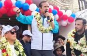 “TUTO” QUIROGA LLEGA A TARIJA PARA CIERRE DE CAMPAÑA