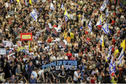 Miles de israelíes protestan contra plan de ocupar Gaza