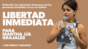 Más de 800 personas, entre ellos el Nóbel de la Paz Pérez Esquivel, exigen la liberación de la activista Martha Grajales