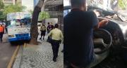 EN VIDEO: Camioneta de pasajeros chocó contra un árbol en Chacao, varias personas resultaron heridas