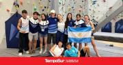 Tobias Lipshitz representó a Argentina en el Mundial de escalada en Finlandia