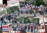 Concentración en plaza Morelos reclamó contra la represión, exigió liberación de presos políticos y salario digno (Art 91)