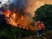 Más de 5.000 bomberos combaten diez incendios graves en el centro y norte de Portugal