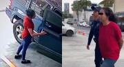 EN VIDEO: Mujer vio una camioneta abierta en un local en Chacao, decidió robarla y ocasionó un gran operativo policial