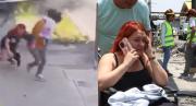 Se salvaron de milagro: Una pareja y su hija casi mueren aplastados en plena calle por un camión que perdió el control
