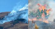 Video: Impresionantes imágenes del fuego en el Parque Tunari