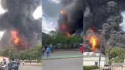 VIDEOS IMPACTANTES: Varios heridos tras fuerte incendio en una empresa química de Carabobo