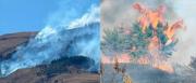 Impresionantes imágenes del fuego en el Parque Tunari