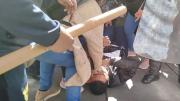 Protestas en La Paz: Maestros se crucifican y son gasificados por la Policía
