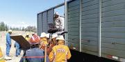 Los bomberos realizan tareas de enfriamiento en el Parque Tunari