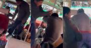 Video: Dos choferes se agarraron a golpes en un micro frente a los pasajeros
