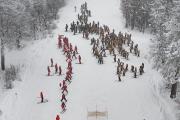 Chapelco celebró la Fiesta del Montañés con nieve, música y la tradicional Bajada de Antorchas
