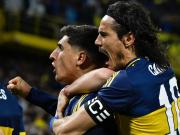 Cavani y Merentiel, los socios del gol: los uruguayos se sacaron la espina y la Bombonera volvió a sonreír