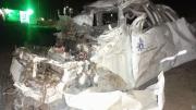 Una camioneta de una empresa de Chubut volcó en la Ruta 51 y quedó destruida: su conductor fue derivado a Centenario