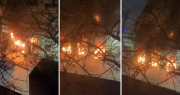 Fuego, humo y alarma en el centro de La Plata: se incendiaron un taller de motos y al menos un departamento