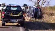 Siniestro vial: Volcó un camión con soja en la ruta 34 y la arteria estuvo cortada 6 horas