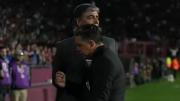 El fastidio de Marcelo Gallardo con Juanfer Quintero en la jugada previa al empate de Lanús